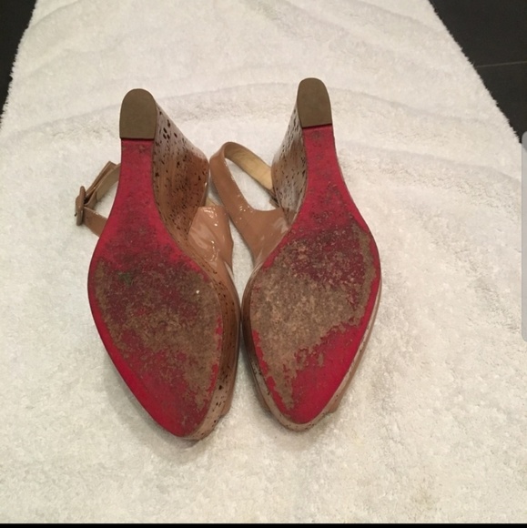 Christian Louboutin Nude Wedges US size 8-8.5 Fit - Picture 2 of 3